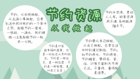 绿色环保节约资源手抄报