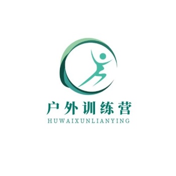 户外训练营logo设计蓝色简约