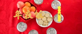 年夜饭促销一家人春节红色大气公众号封面