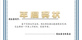 年度奖状简约大气海报