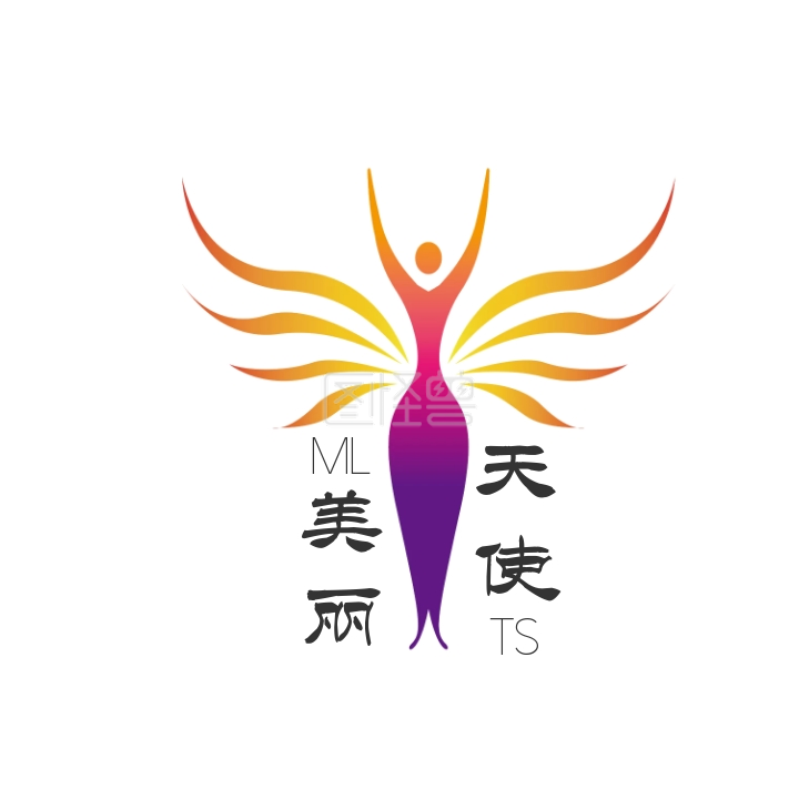 天使logo-美丽天使美容logo设计在线图片制作-图怪兽