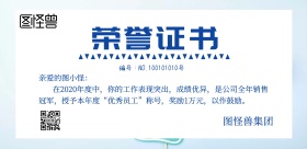 优秀员工荣誉证书横版海报