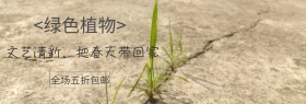 绿色植物文艺清新满减促销banner