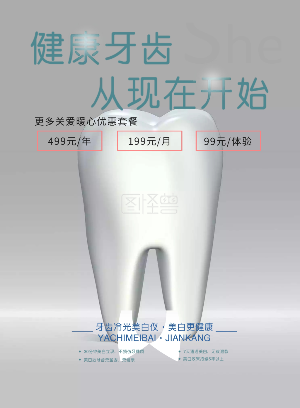 健康牙齿宣传海报