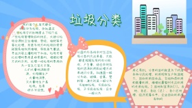 宣传环保垃圾分类小报电子版模板