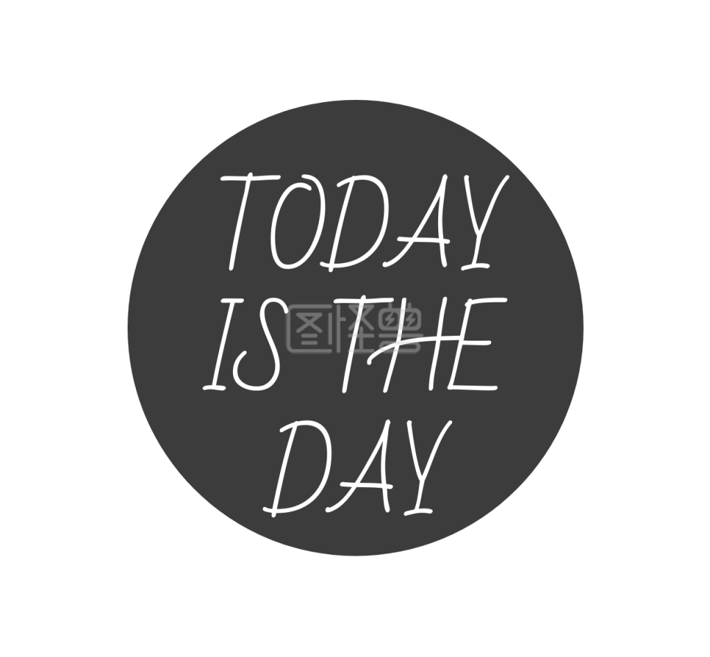 英文圆形黑白简约朋友圈封面模板