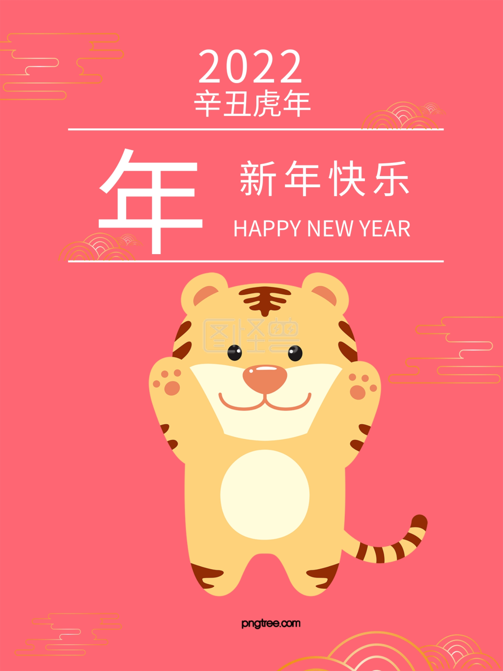 2021牛年新年快乐海报