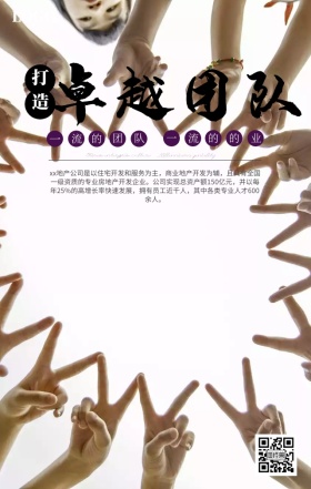 打造卓越团队一流企业手机海报