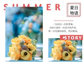 文艺简约夏日物语公众号横版配图