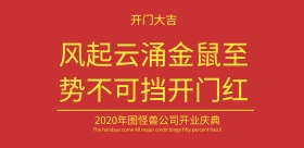 企业开门大吉展板