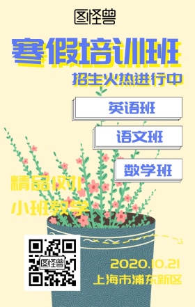 寒假培训班海报