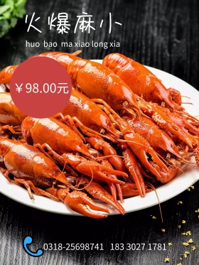 火爆香辣小龙虾美食海报菜单设计