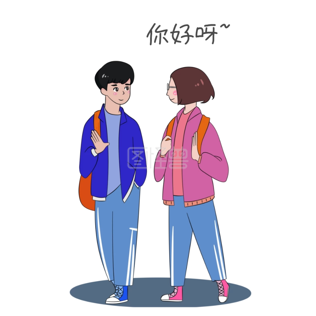 你好呀小猫咪绿色小清新表情包