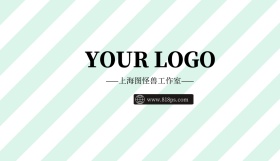 藏青色古典中国风名片