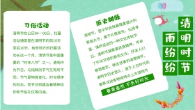 绿色清新清明时节宣传手抄报
