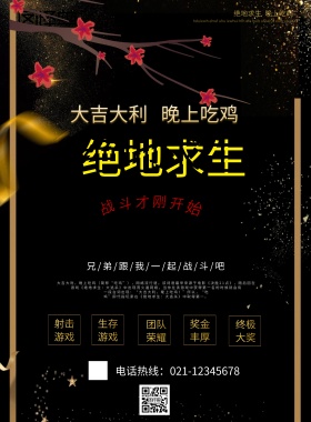 吃鸡游戏海报