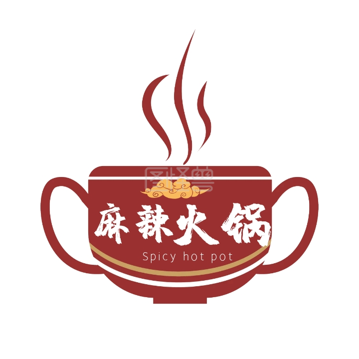美食麻辣火锅logo设计