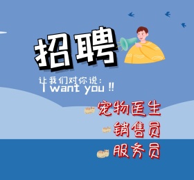 宠物可爱动物招聘诚聘朋友圈封面