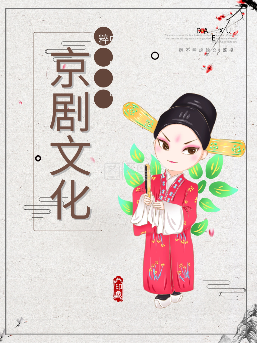 点击"编辑"按钮,可对《古典中国风国粹京剧艺术宣传海报》进行在线ps