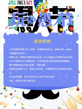 玩转愚人节愚人节打折促销宣传创意海报