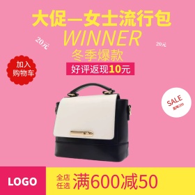 红色高贵女士流行包主图