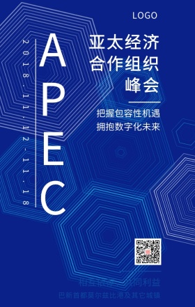 亚太经济合作组织峰会主题海报