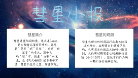蓝色宇宙创意大气彗星小报
