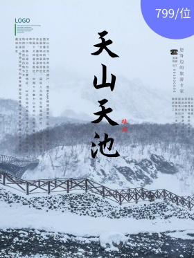天山天池旅游海报旅游海报