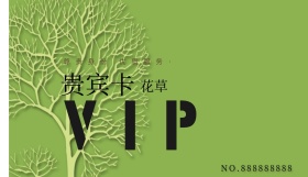 文艺简约VIP卡花草