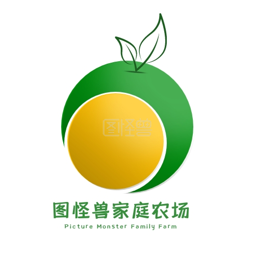 《简约水果形象绿色种植类农场logo》在线图片设计制作,点击"编辑"