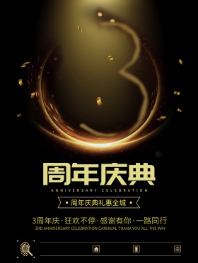周年庆宣传海报周年庆促销海报3周年