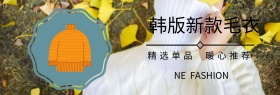 韩版新款毛衣促销banner模板