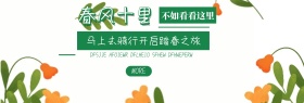 简约清新banner春风十里宣传