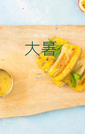 二十四节气之一大暑的手机海报