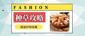 种草攻略 超值好物收藏 FASHION 种草指南简约促销分享公众号封面