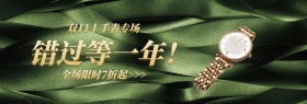 双十一手表专场限时折扣banner图片
