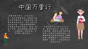 中国万里行宣传绿色白色卡通小抄报