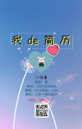 小学生简历
