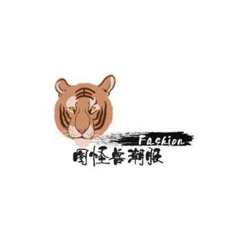国潮风老虎头logo设计