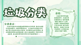 垃圾分类手绘小报