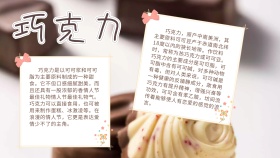 创意大气简约扁平巧克力手抄报海报