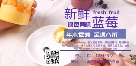 新鲜蓝莓促销海报