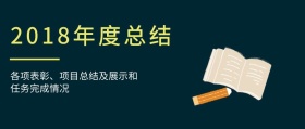 年度总结卡通简约表彰公众号封面