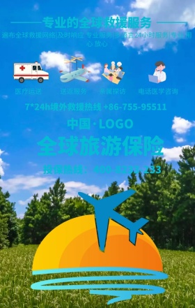 全球境外旅游保险宣传手机海报