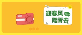 创意清明迎春风踏青去公众号封面