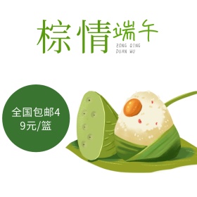 棕情端午粽子绿色公众号配图