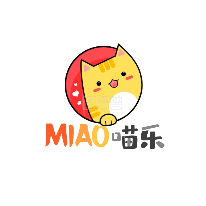 猫咪软件app图标卡通萌宠logo设计