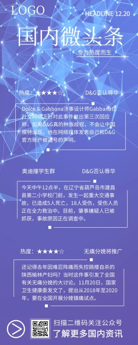 国内微头条新闻营销长图