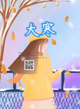 大寒节气宣传海报