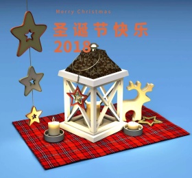圣诞节快乐黑色简约朋友圈封面